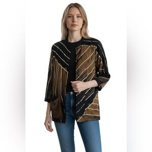 Lyng Lagenlook hippie artsy boho striped shirt